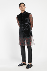 MENS KURTA BUNDI WITH CHURIDAR SET