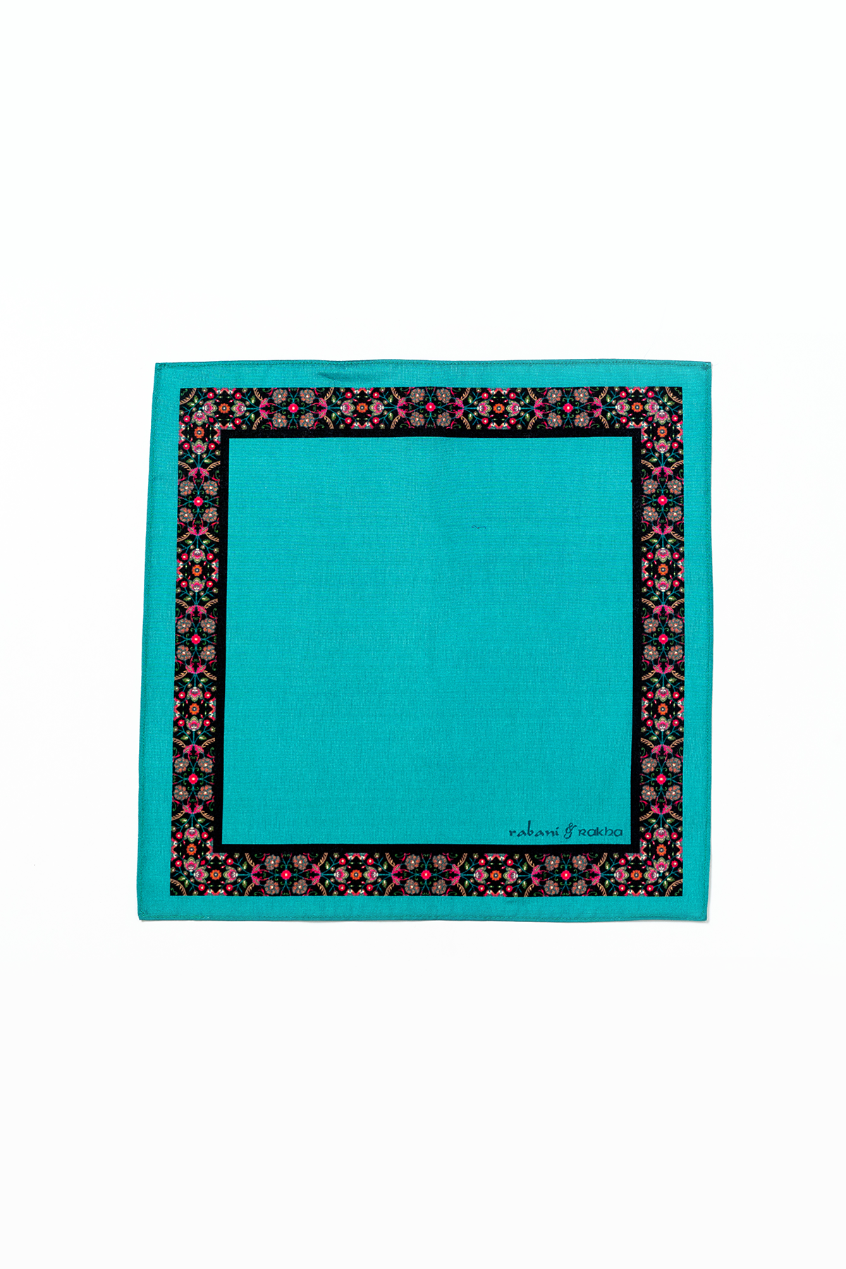 Blue, Green, & Light Mint Printed Pocket Square Gift Box