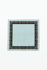 Grey, Light Grey, & Blue Printed Pocket Square Gift Box