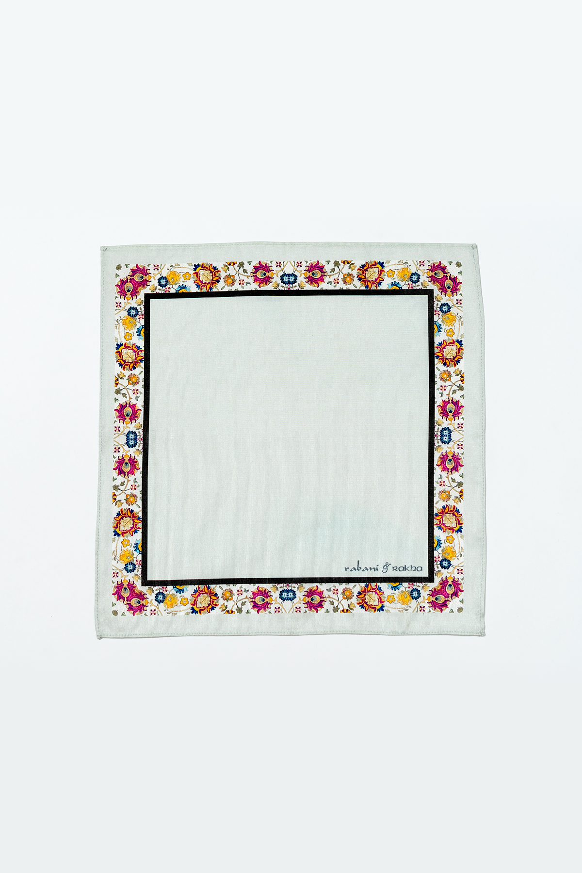 Grey, Light Grey, & Blue Printed Pocket Square Gift Box