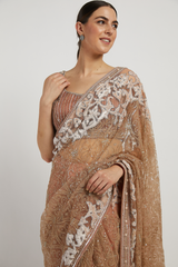 Salmon Pink Zaynab Saree Set