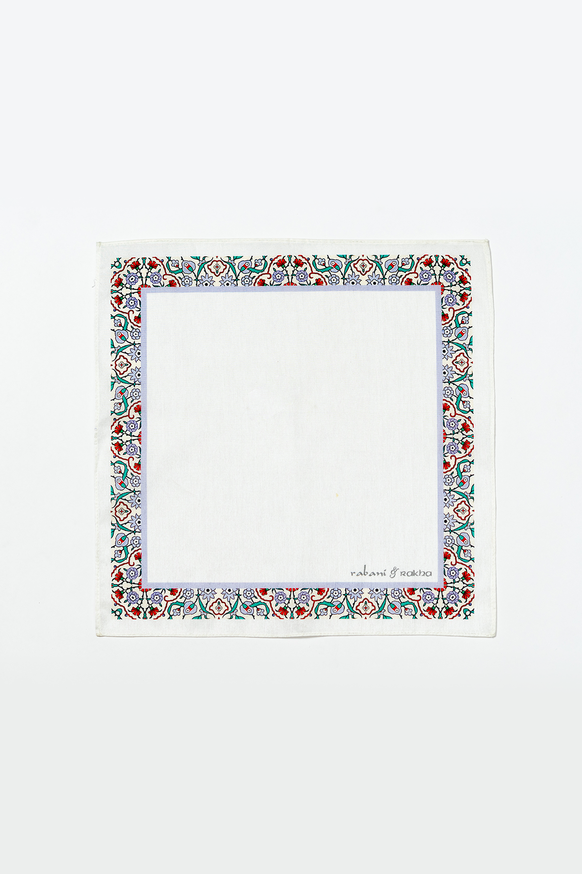 Dull Grey, Mint, & Silver Printed Pocket Square Gift Box