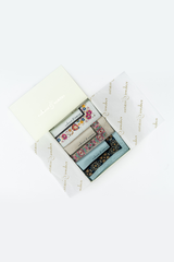 Grey, Light Grey, & Blue Printed Pocket Square Gift Box