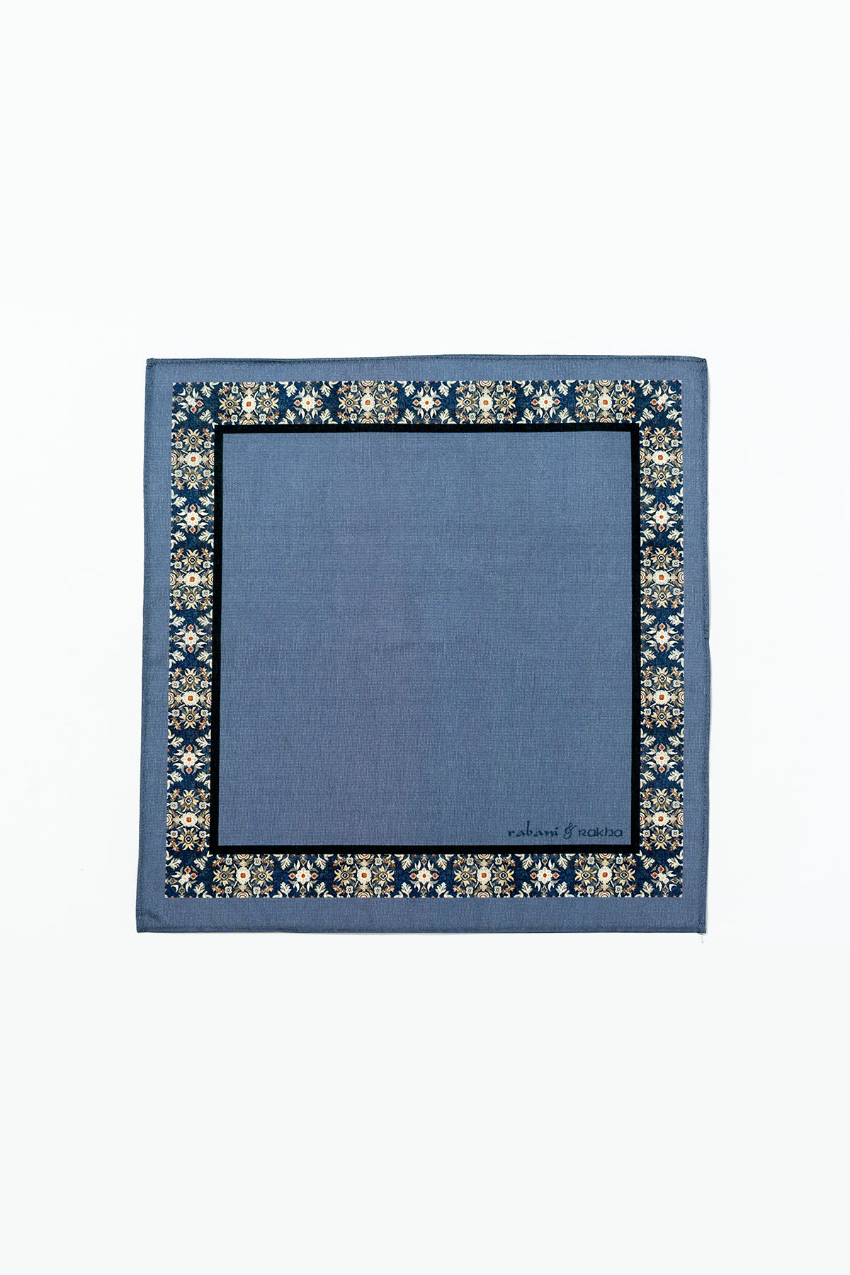 Slate Blue, Green, & Canary Blue Printed Pocket Square Gift Box