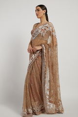 Salmon Pink Zaynab Saree Set