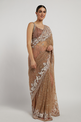 Salmon Pink Zaynab Saree Set