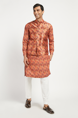 MENS KURTA BUNDI WITH CHURIDAR SET