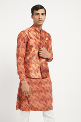 MENS KURTA BUNDI WITH CHURIDAR SET