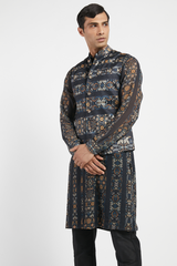 MENS KURTA WITH BUNDI CHURIDAR SET