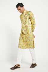 MENS KURTA BUNDI WITH CHURIDAR SET