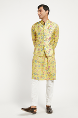 MENS KURTA BUNDI WITH CHURIDAR SET