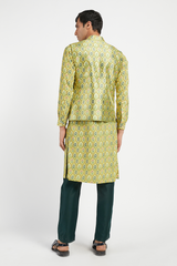 MENS KURTA BUNDI WITH CHURIDAR SET