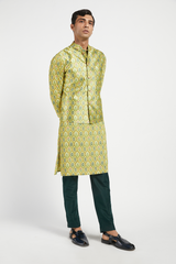 MENS KURTA BUNDI WITH CHURIDAR SET