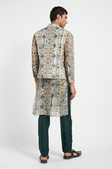 MENS KURTA BUNDI WITH CHURIDAR SET