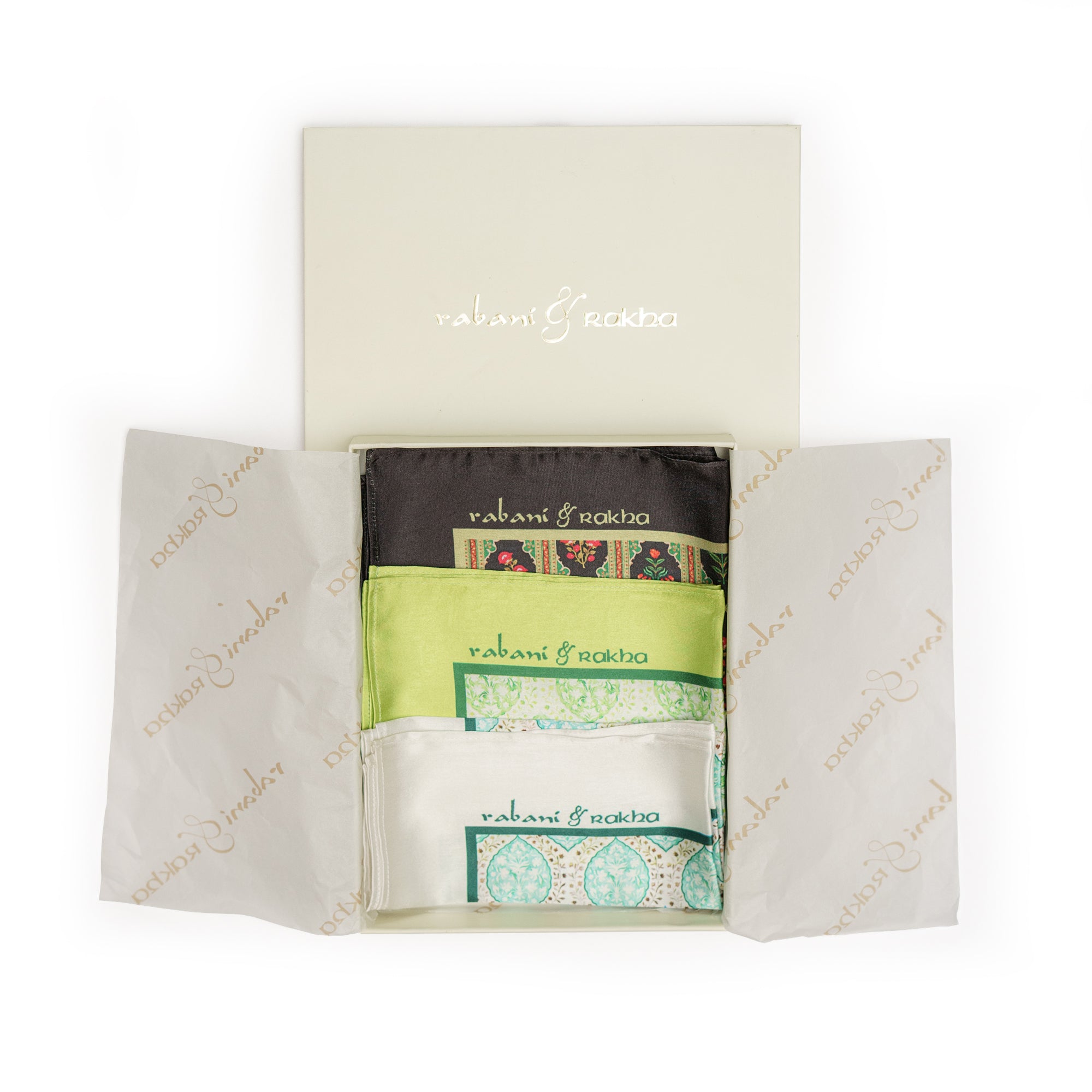 Satin Printed Pocket Square Gift Box (Set of 3)