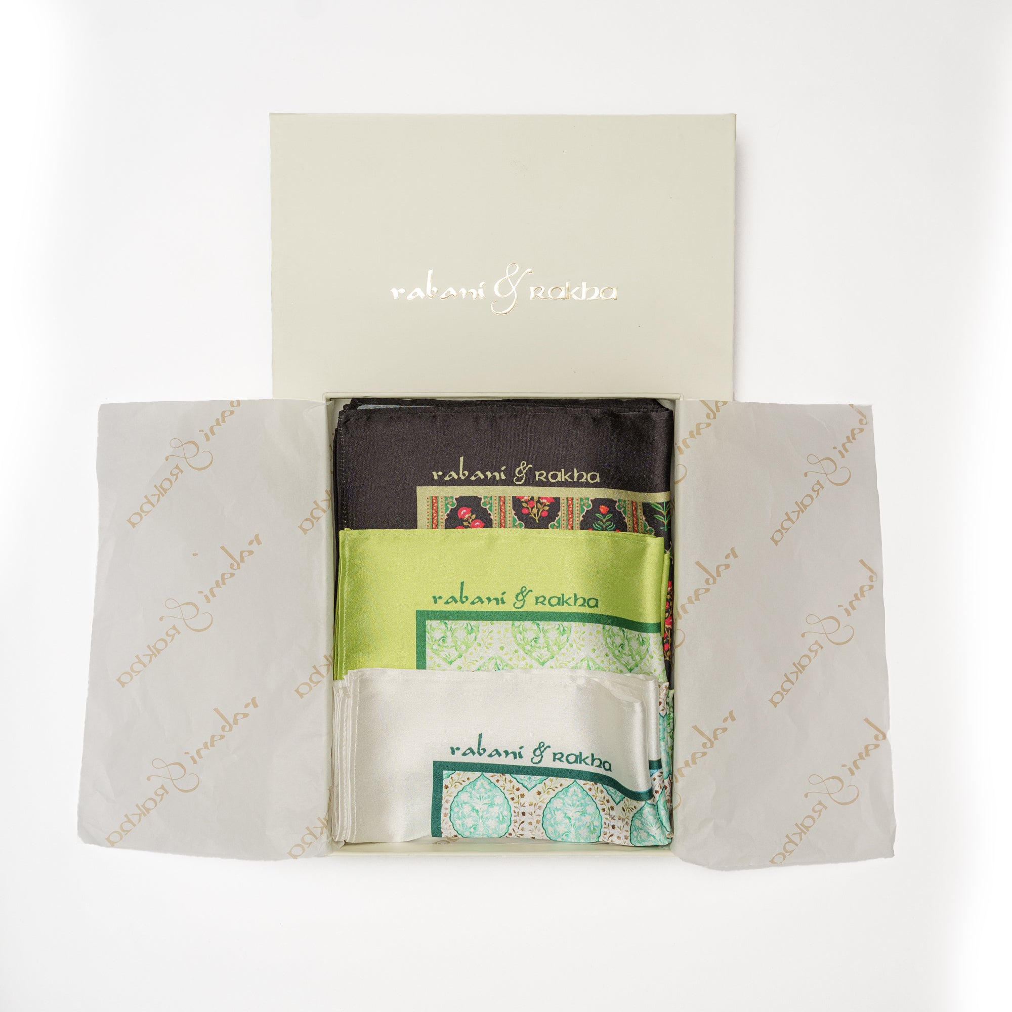 Satin Printed Pocket Square Gift Box (Set of 3)
