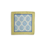 Blue Satin Printed Pocket Square & Neck Stole Gift Box