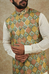 Georgette Kurta with jacket for men