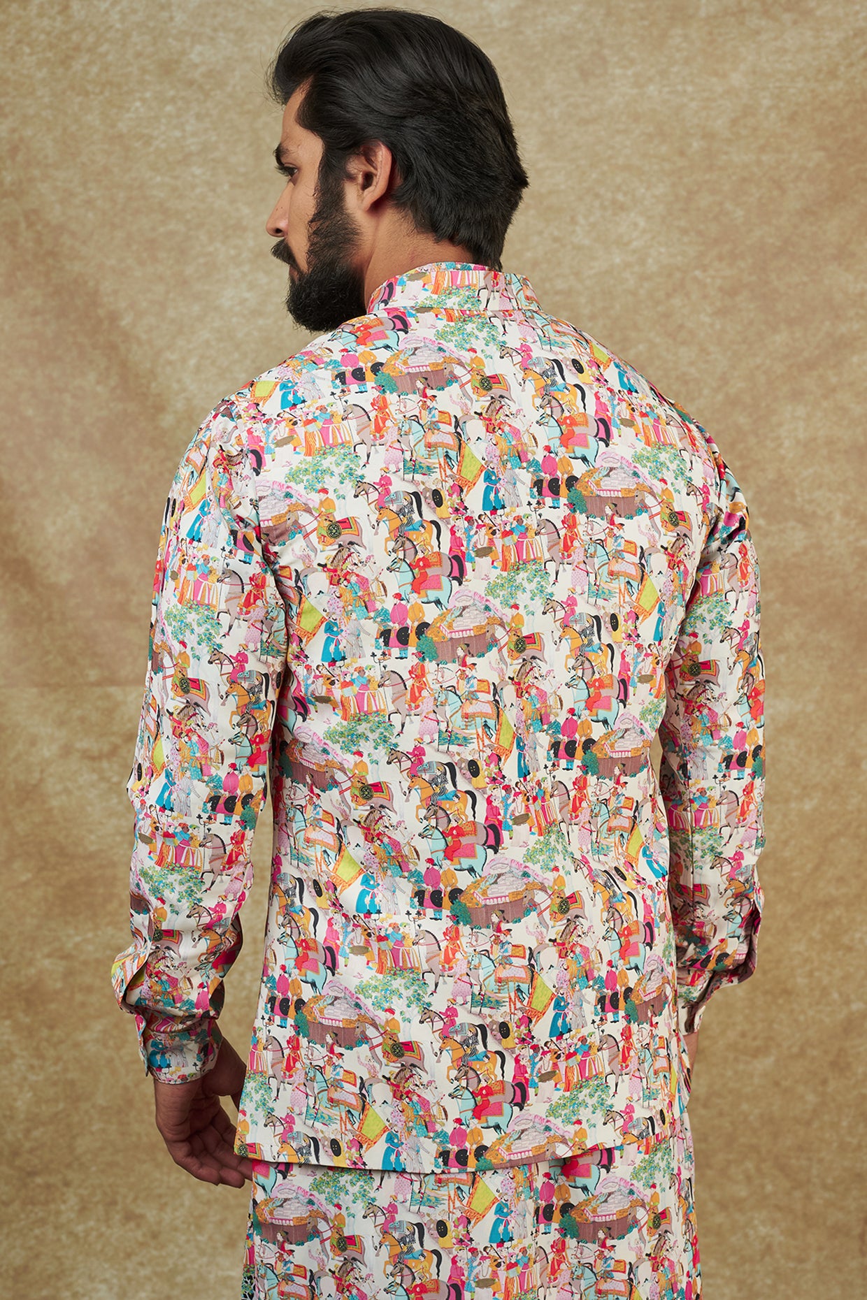 Georgette Kurta with jacket for men