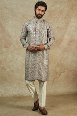 Sage Green Georgette Printed Sheeting Kurta Set