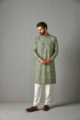 Green Georgette Kurta Set