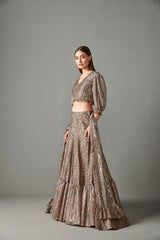 Multi-Color Printed Lehenga Set