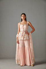 Blush Pink Peplum Set