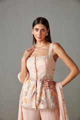 Blush Pink Peplum Set