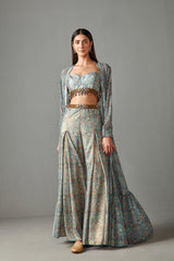 Aqua Blue Jacket Set