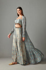 Aqua Blue Jacket Set