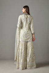 Sage Green Embellished Gharara Set