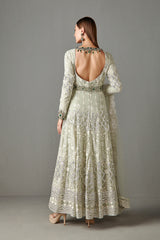 Sage Green Embellished Anarkali Set