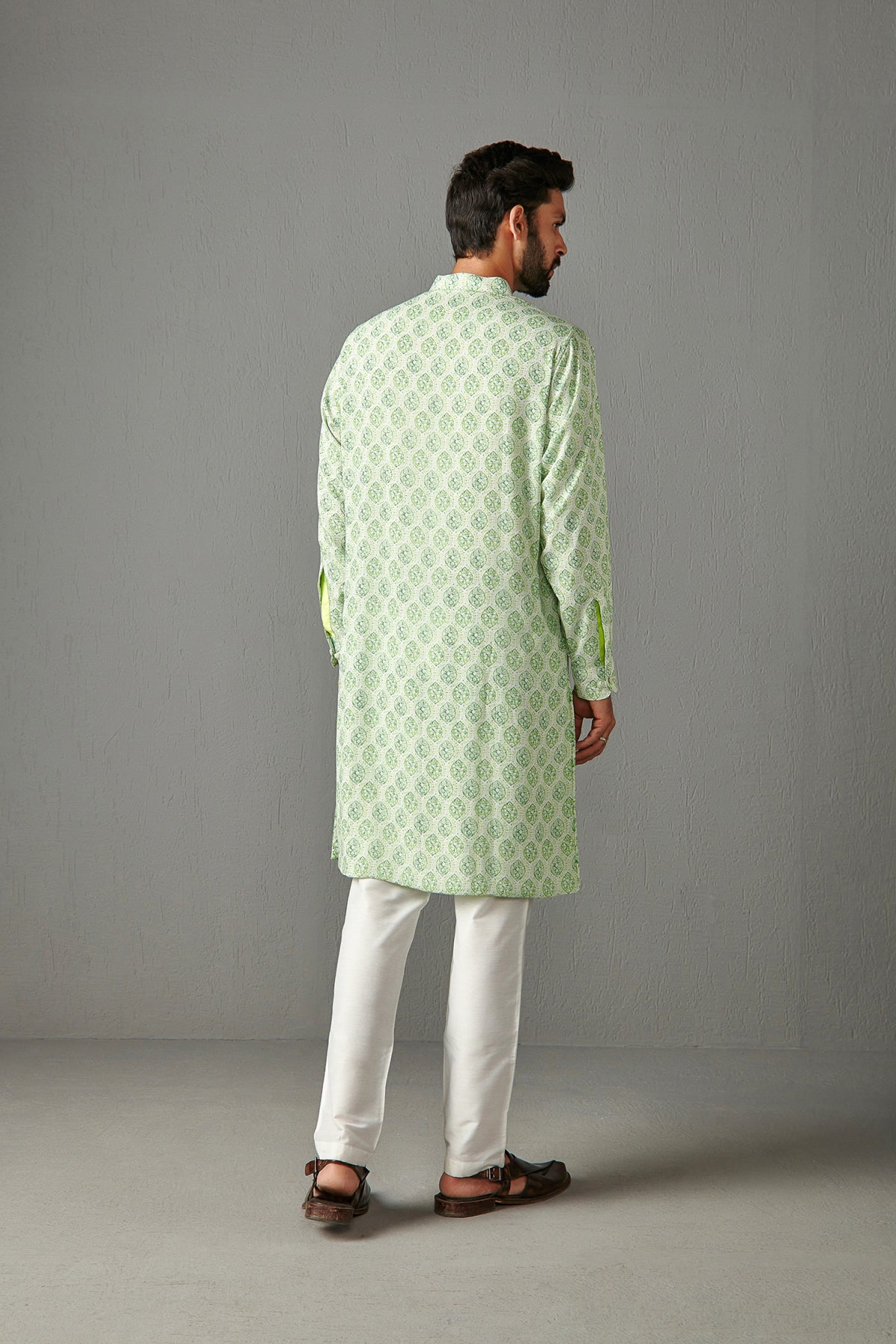 Lime Green Georgette Kurta Set