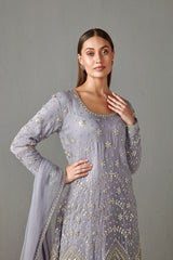 Lilac Embellished Gharara Set