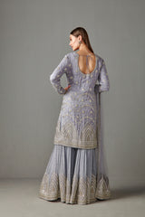 Lilac Embellished Gharara Set
