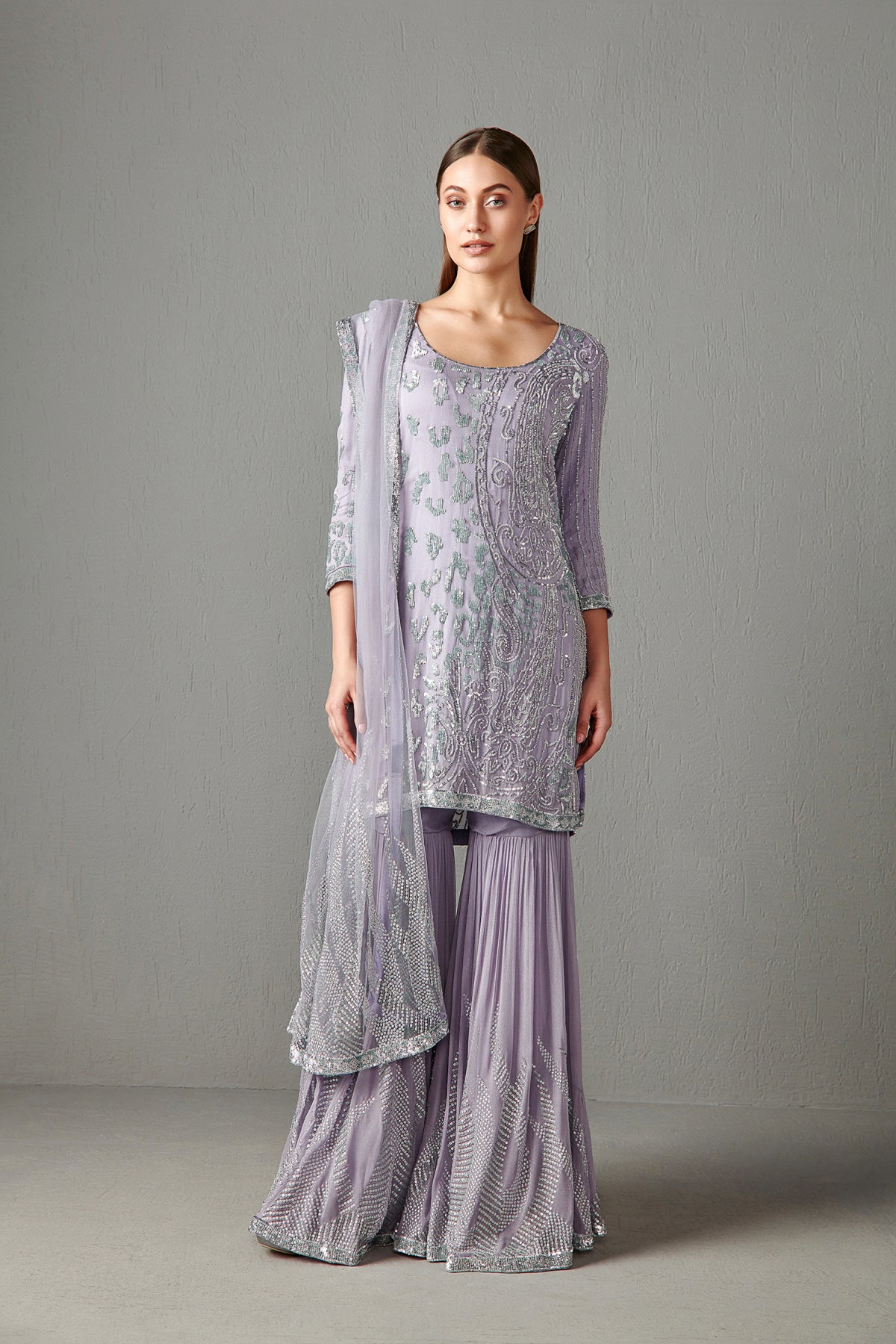 Lilac Gharara Set