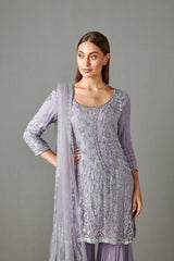 Lilac Gharara Set