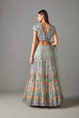 Sage Green Embellished Lehenga Set