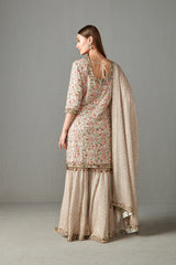 Ivory Embellished Gharara Set