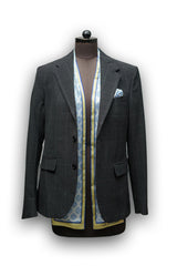 Blue Satin Printed Pocket Square & Neck Stole Gift Box