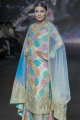 BANDHANI MULTI COLOR KURTA SHARARA SET