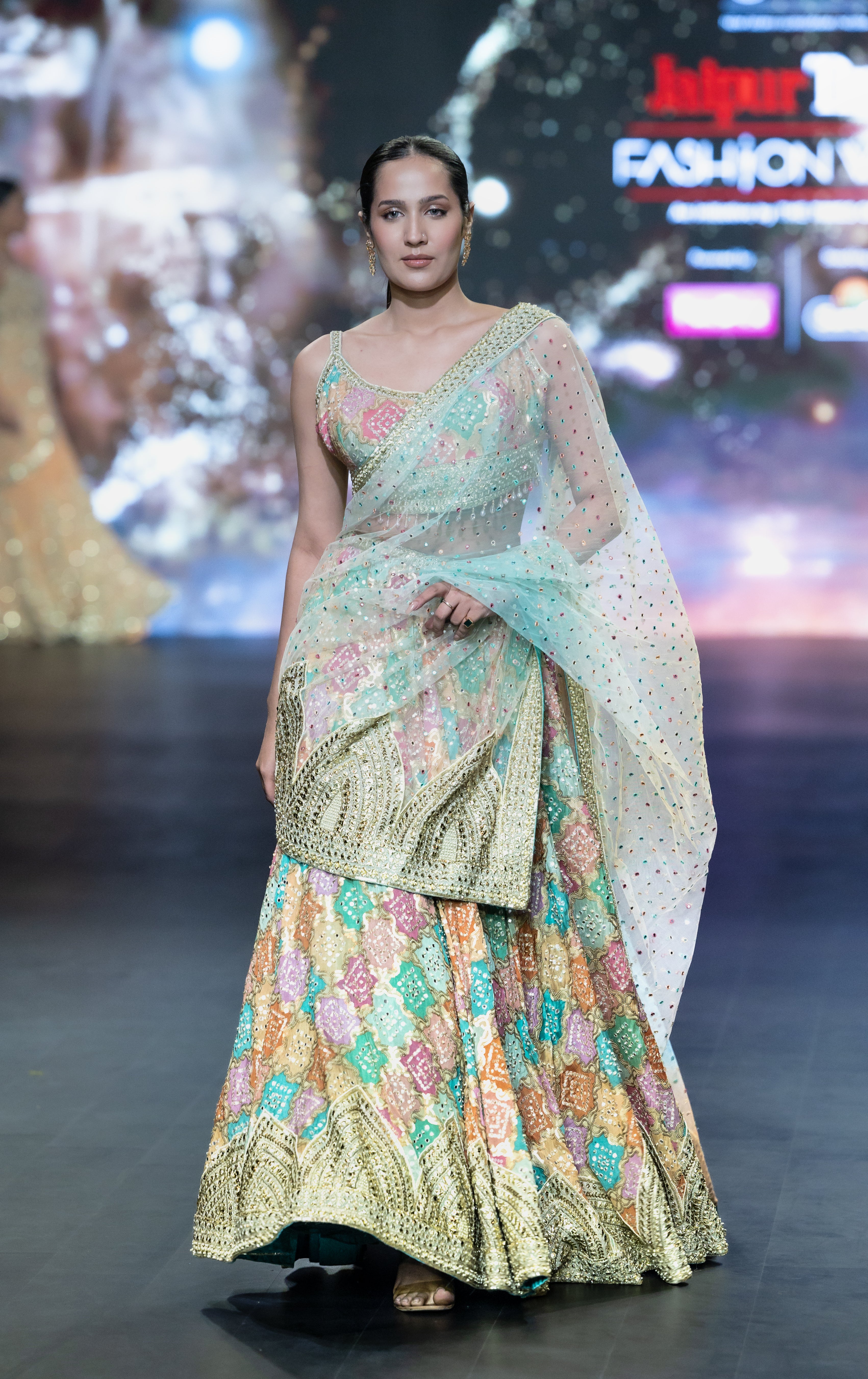 BANDHANI MULTI COLOR LEHNGA SET