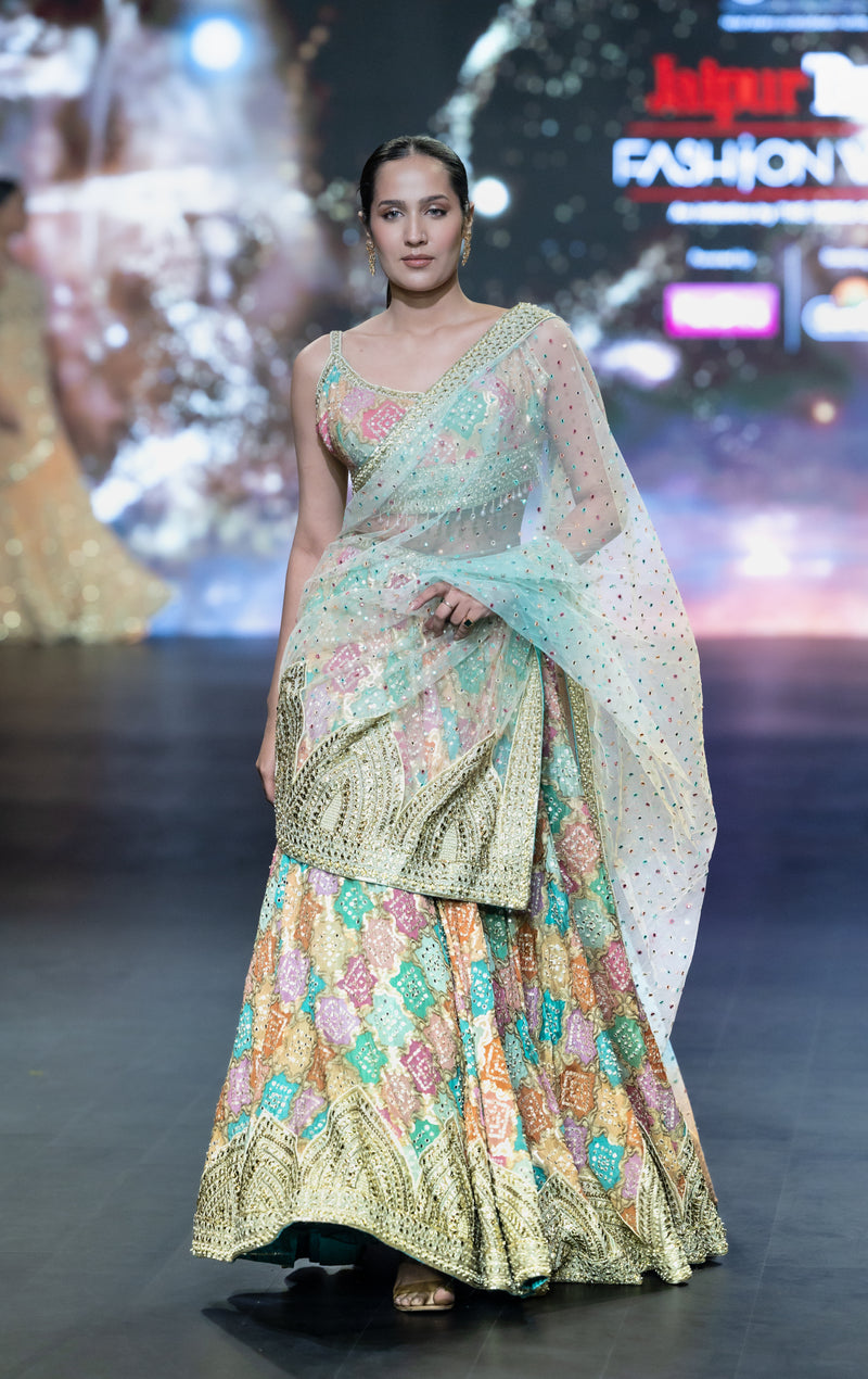 BANDHANI MULTI COLOR LEHNGA SET