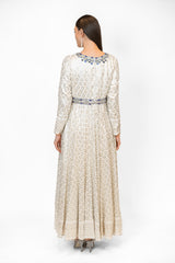 White anarkali kurti with dupatta online shopping