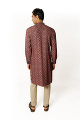 PURPLE PRINTED KURTA WITH PANTS