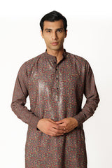 TEAL PRINTED KURTA SET
