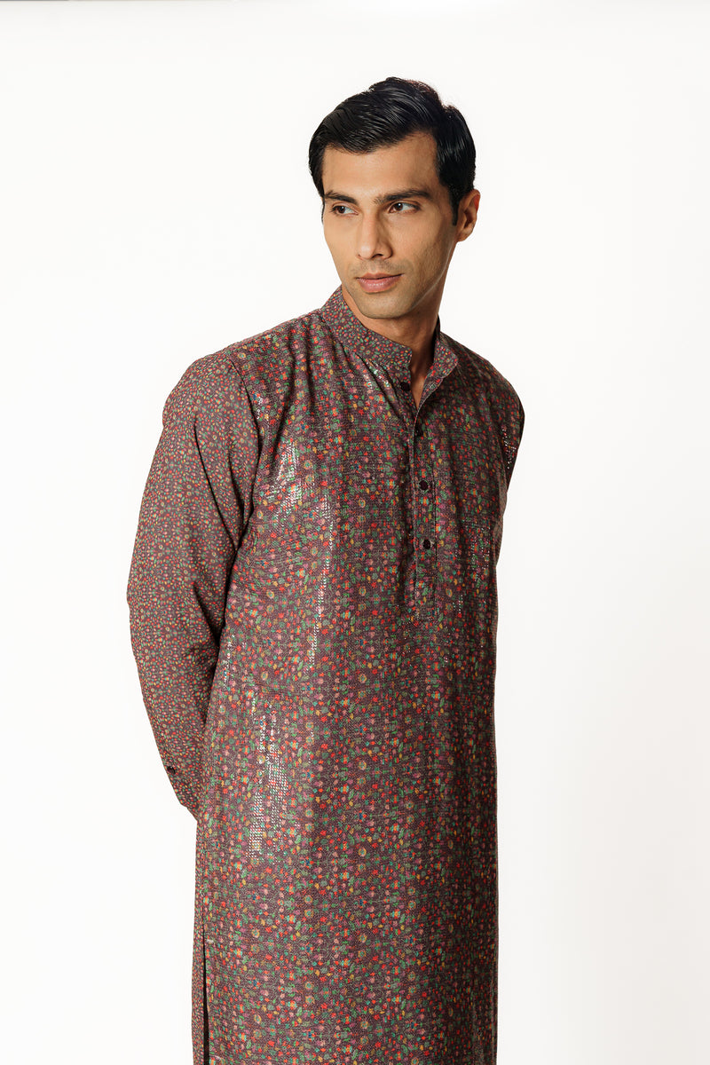 TEAL PRINTED KURTA SET