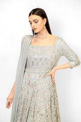 Grey anarkali suits online shopping