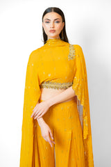 Yellow Cape sets with pants