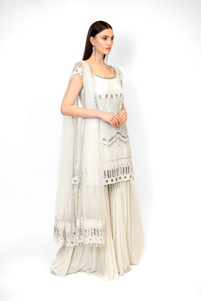white anarkali kurtas online shopping